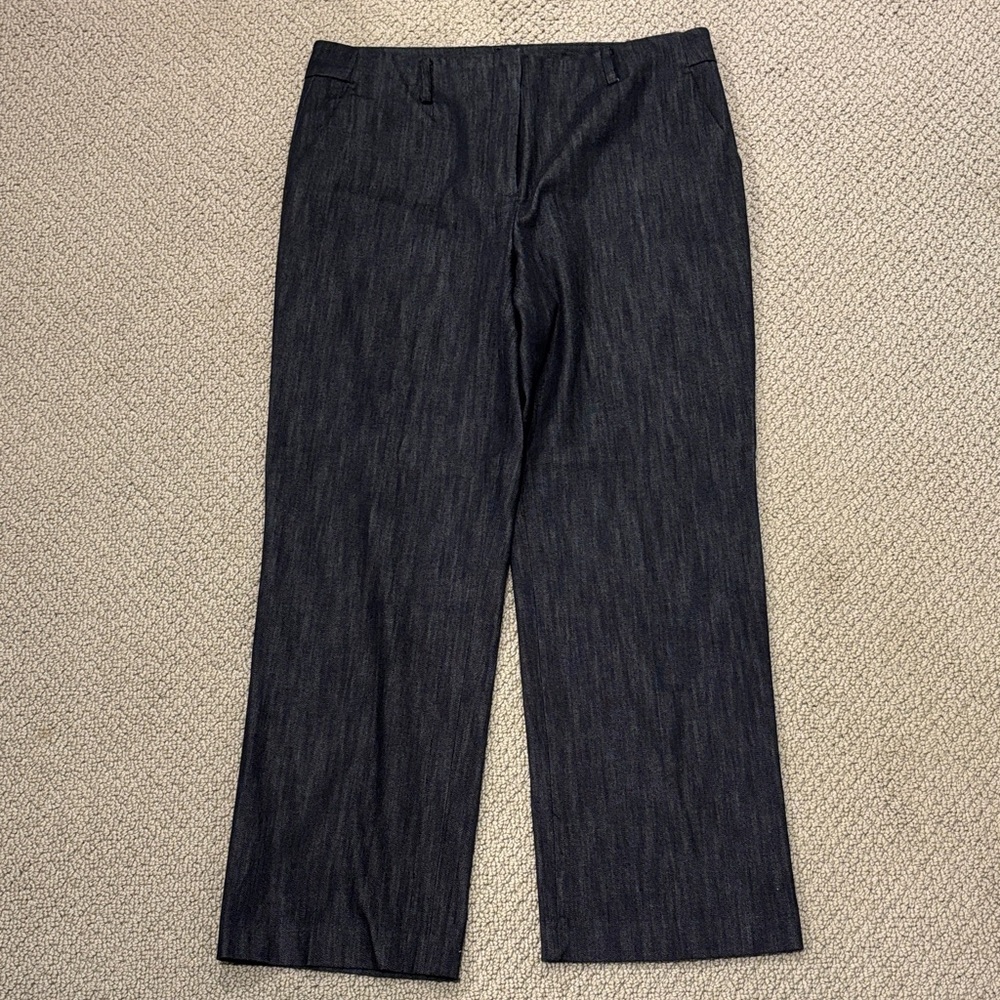 Talbots Womens Southhampton Denim Trouser Pants 12